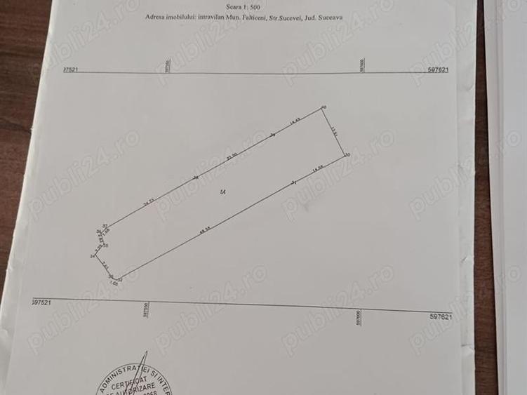 Teren Construcții intravilan de 1917 mp, în Fălticeni