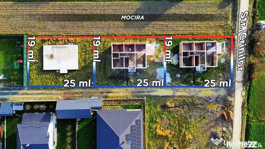 Casă cu 4 camere cu Teren 500 Mp în Mocira