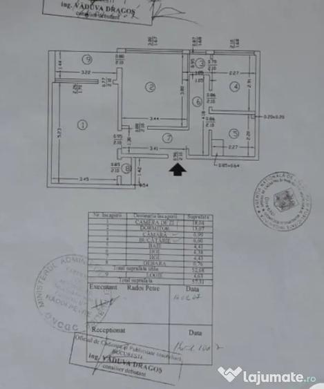 Apartament cu 2 camere decomandat în Arcul de Triumf