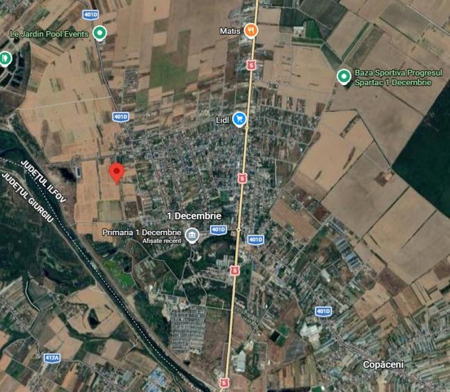 Teren Construcții intravilan de 4000 mp, în 1 Decembrie
