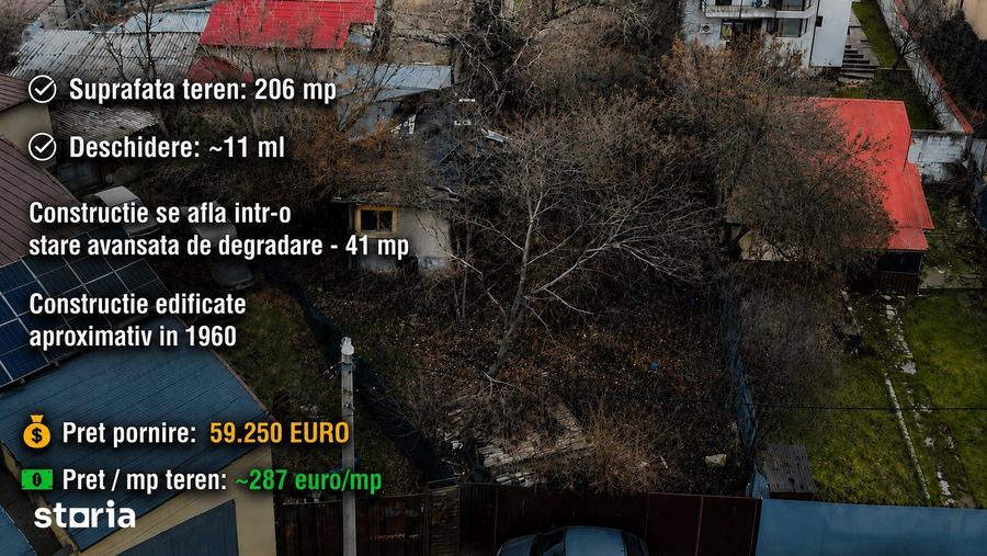 Casă cu 1 camere cu Teren 206 Mp în Fundeni