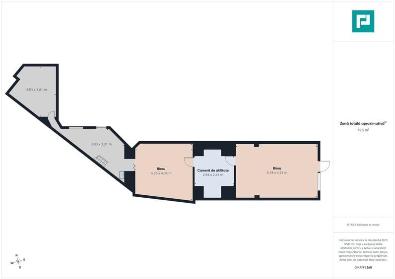 Spațiu comercial, de 76 mp, în Ultracentral