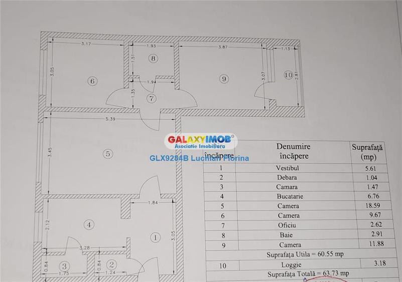 Apartament cu 3 camere semidecomandat în Drumul Taberei