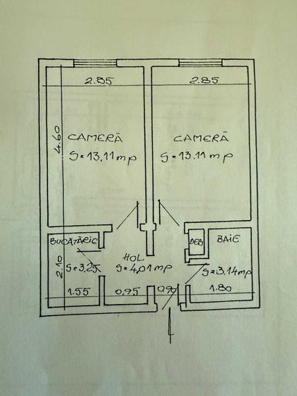 Apartament cu 2 camere decomandat, mobilat în Central