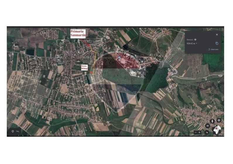 Teren Construcții intravilan de 890 mp, în Sânmartin
