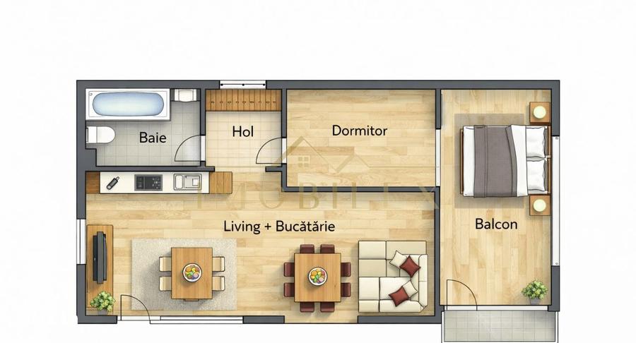Apartament cu 2 camere în Florești — fotografia 1