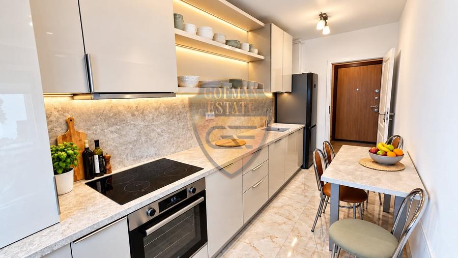 Apartament cu 2 camere semidecomandat, mobilat în Faleza Nord