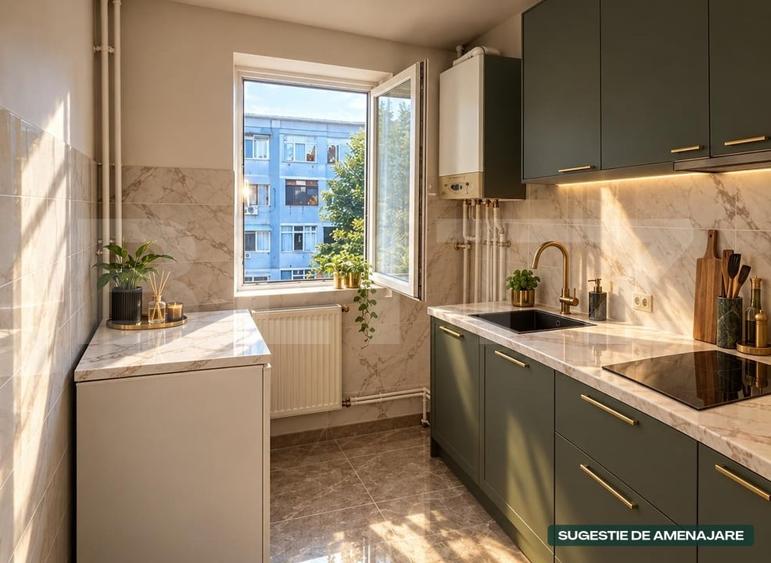 Apartament cu 2 camere nedecomandat în Primăverii