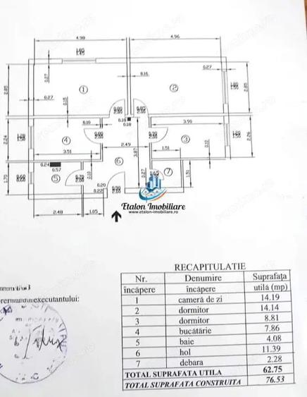 Apartament cu 3 camere decomandat în Precista