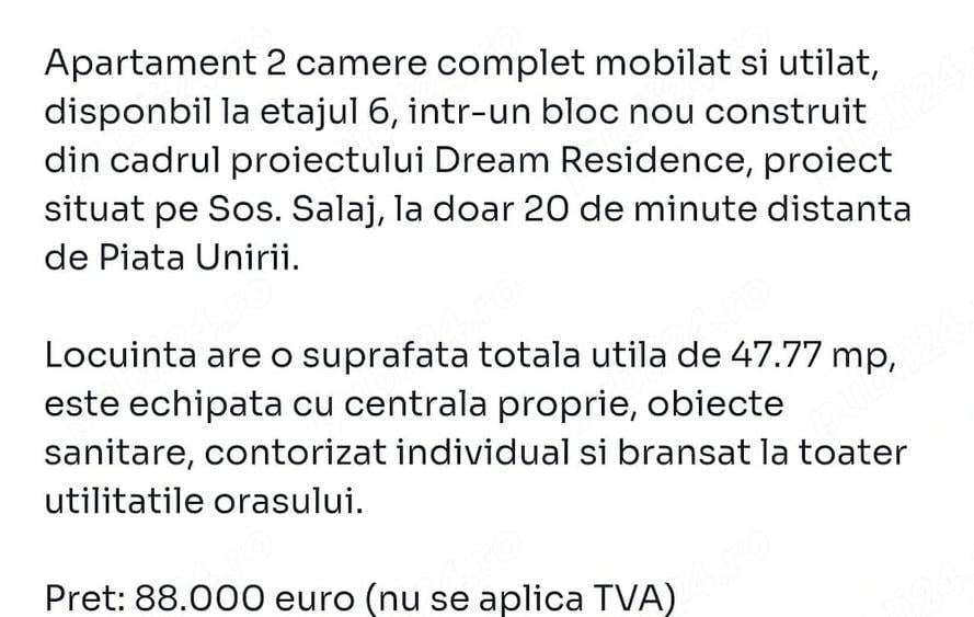 Apartament cu 2 camere decomandat în Central