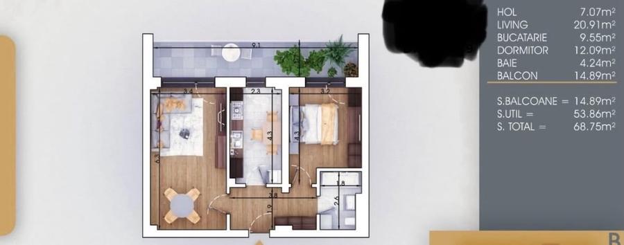 Apartament 2 camere Pallady | TVA 0% - 8