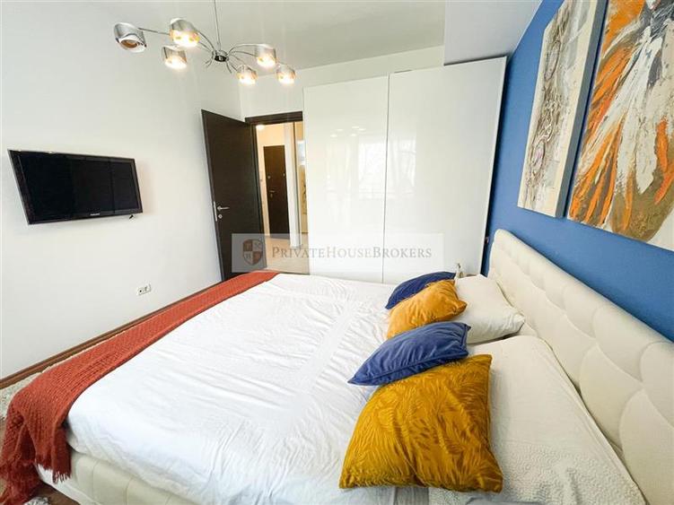Apartament cu 2 camere semidecomandat, mobilat în Băneasa