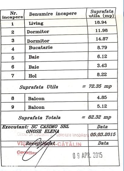 Apartament cu 3 camere decomandat în Central
