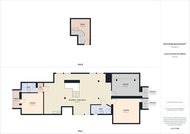 Apartament cu 4 camere, mobilat în Girocului