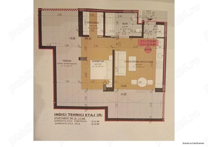 Apartament cu 2 camere în Sânmartin