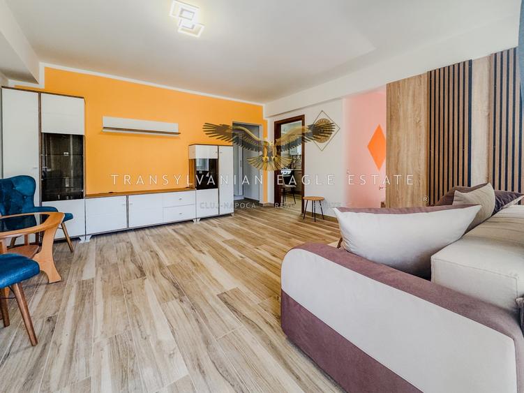 Apartament cu 2 camere semidecomandat, mobilat în Borhanci