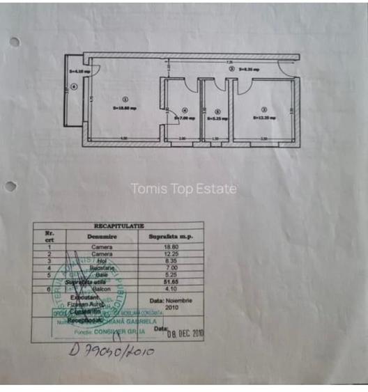 Apartament cu 2 camere decomandat, mobilat în Cumpăna