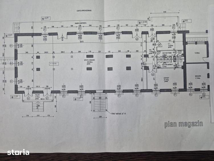 Spațiu comercial, de 555 mp, în Central