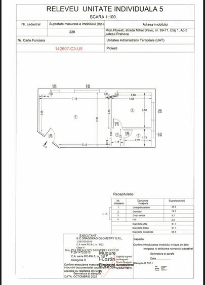 Apartament cu 2 camere decomandat în Mihai Bravu