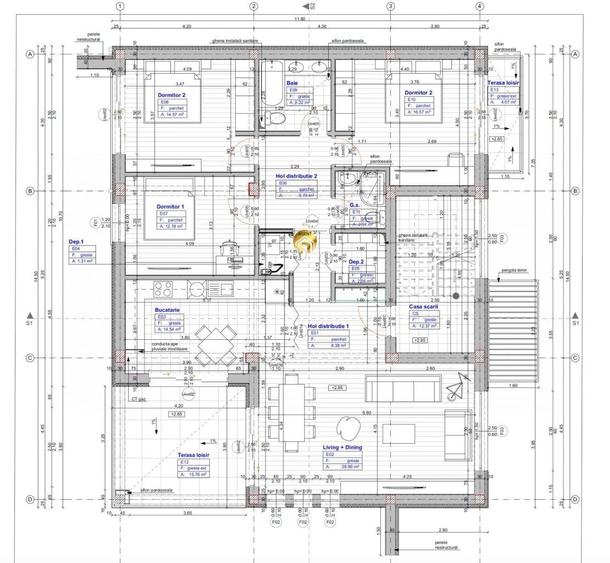 Apartament cu 4 camere în Central