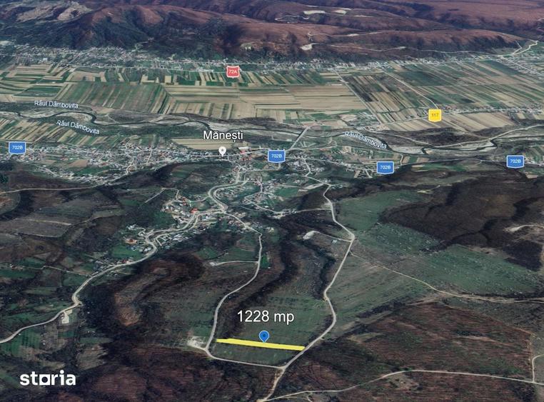 Teren de 1228 mp, în Mănești