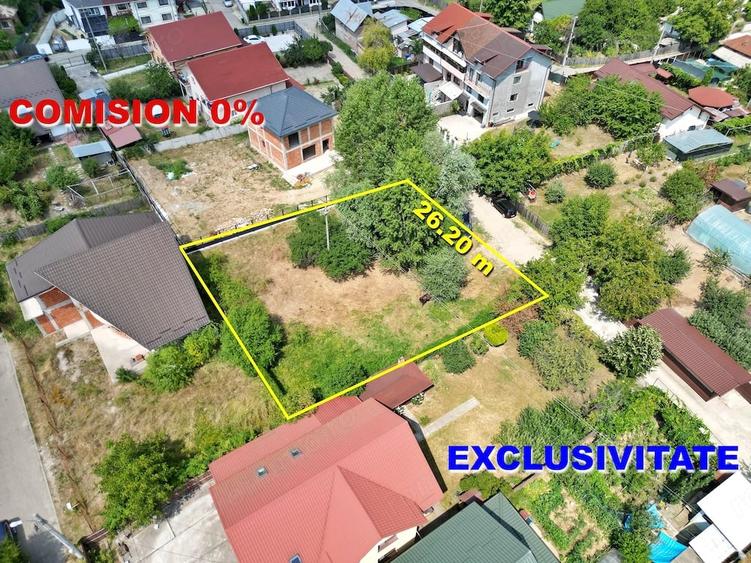 Teren intravilan 913 mp, zona Cristal Pitesti | Deschidere 26m - 6