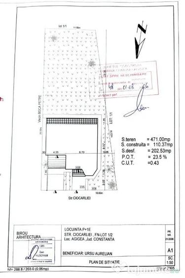 Casă cu 4 camere cu Teren 471 Mp în Agigea