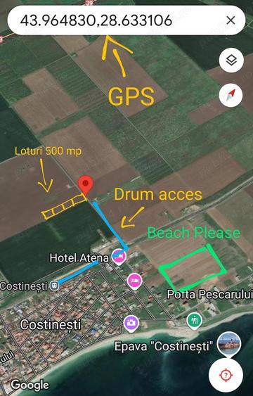 Teren de 500 mp, în Central