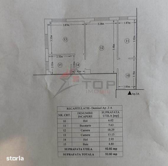 Apartament cu 2 camere decomandat în Cug
