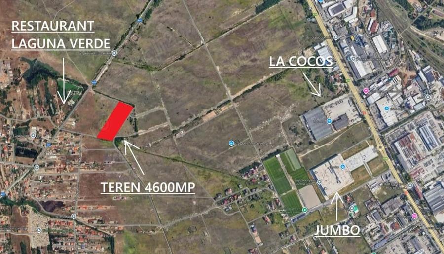 Teren de 4600 mp, în Cernele