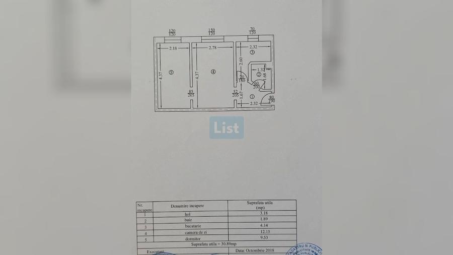 Apartament cu 2 camere semidecomandat, mobilat în Nord