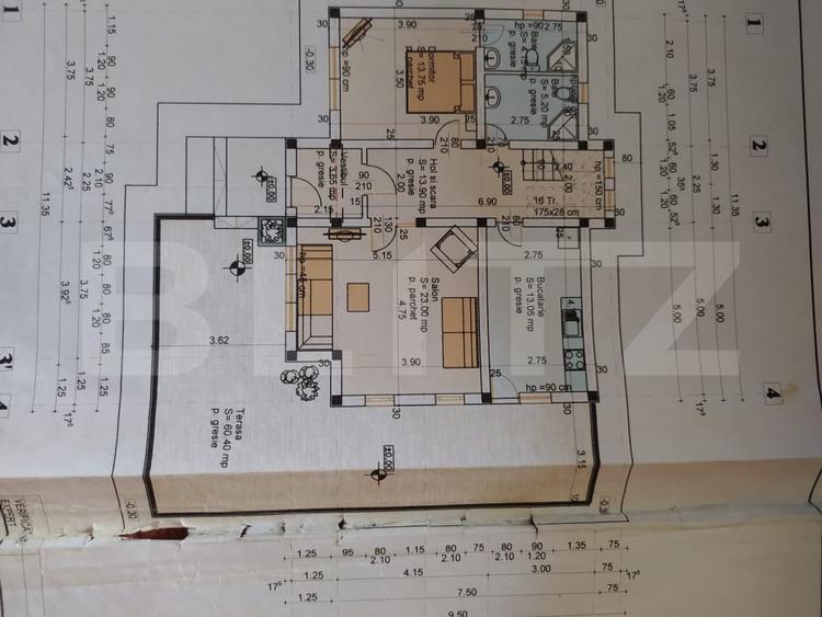 Casă individuală cu 5 camere cu Teren 578 Mp în Hlincea