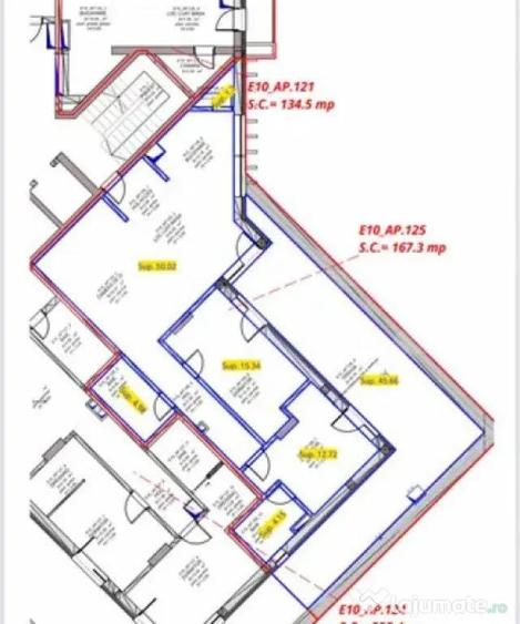 Apartament cu 3 camere decomandat în Central