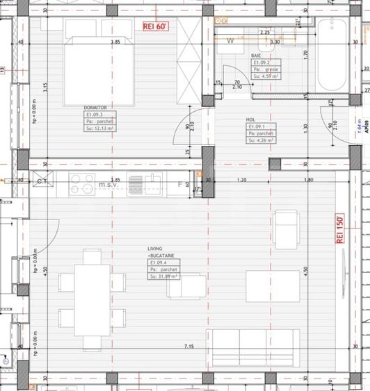 Apartament cu 2 camere semidecomandat în Girocului