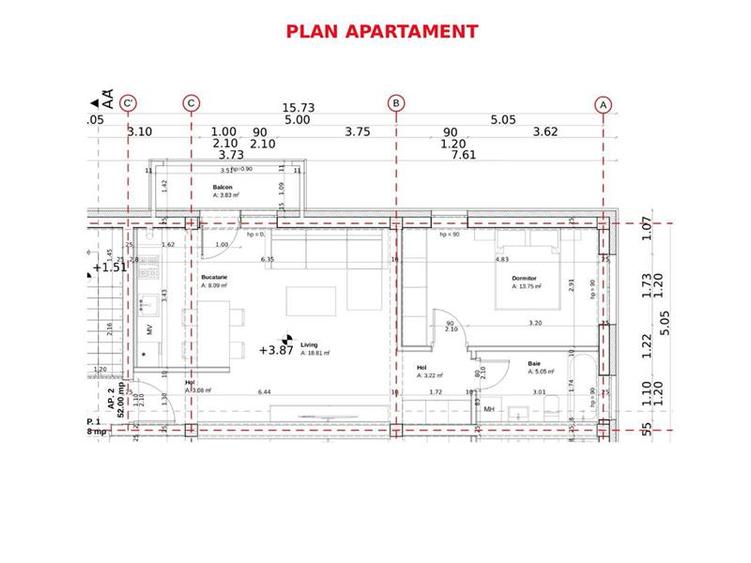 COMISION 0%, Apartament 2 camere in bloc nou, pe Calea URSENI - 2