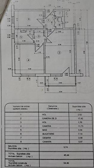Apartament cu 2 camere decomandat în Nord