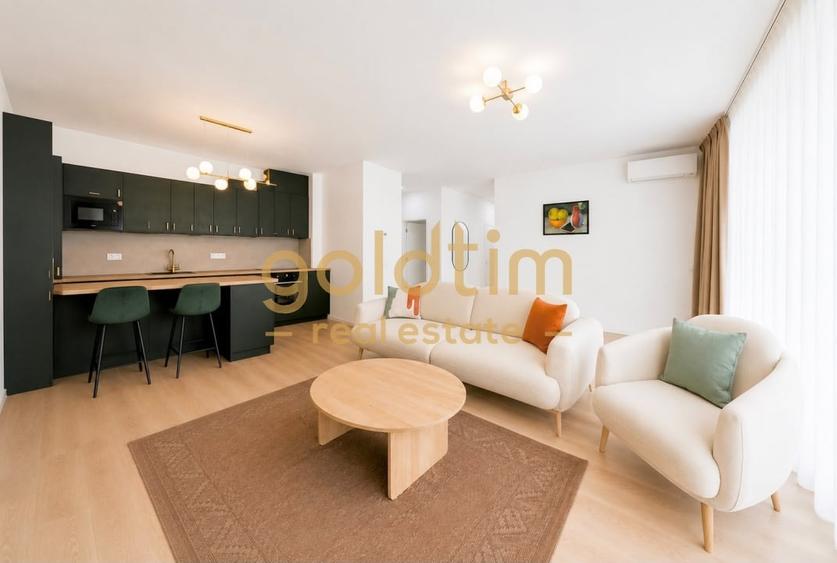 Apartament cu 3 camere semidecomandat, mobilat în Băneasa