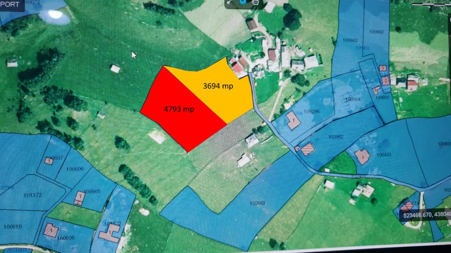 Teren Construcții intravilan de 8487 mp, în Fundata