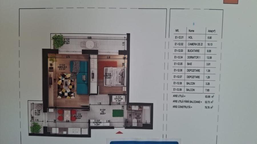 Apartament cu 2 camere decomandat în Theodor Pallady