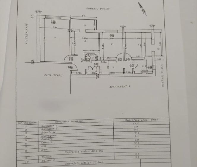 Apartament cu 3 camere decomandat, mobilat în Nord