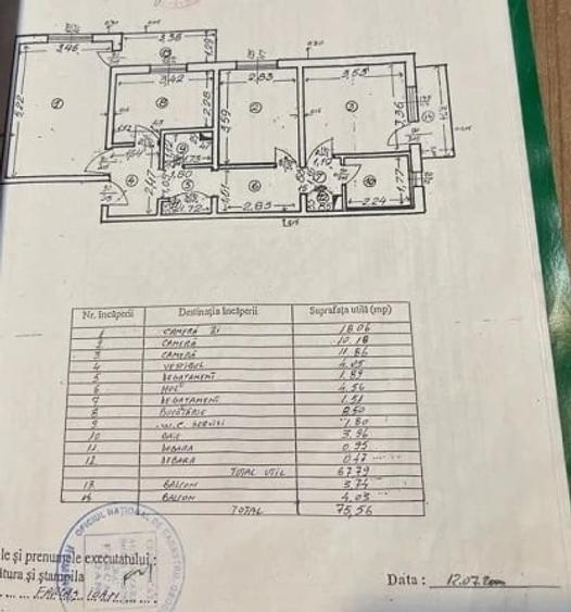 Apartament cu 3 camere decomandat în Rahova