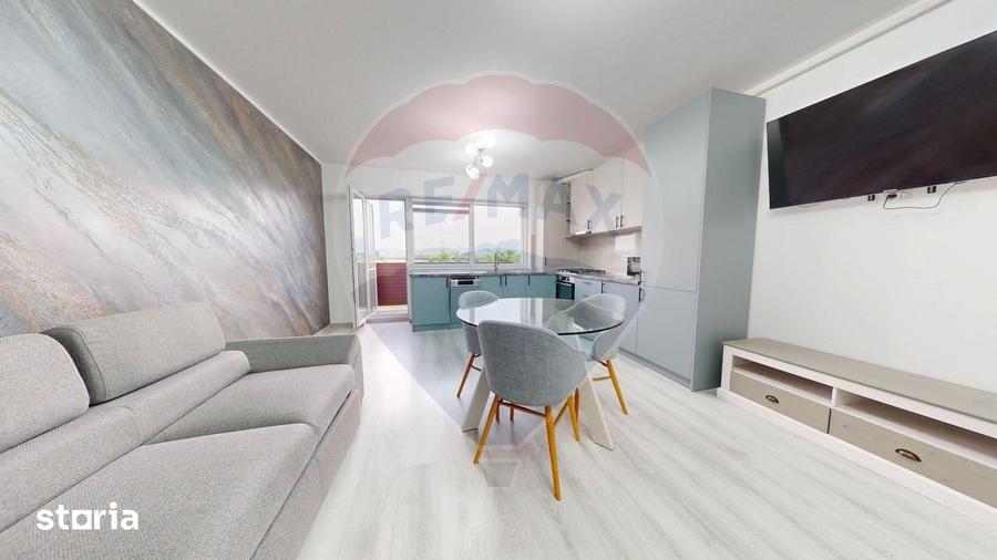 Apartament cu 2 camere, mobilat în Sânpetru