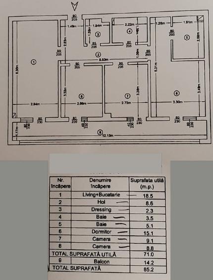 Apartament cu 4 camere decomandat în Păcurari