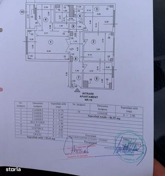 Apartament cu 3 camere, mobilat în Rahova