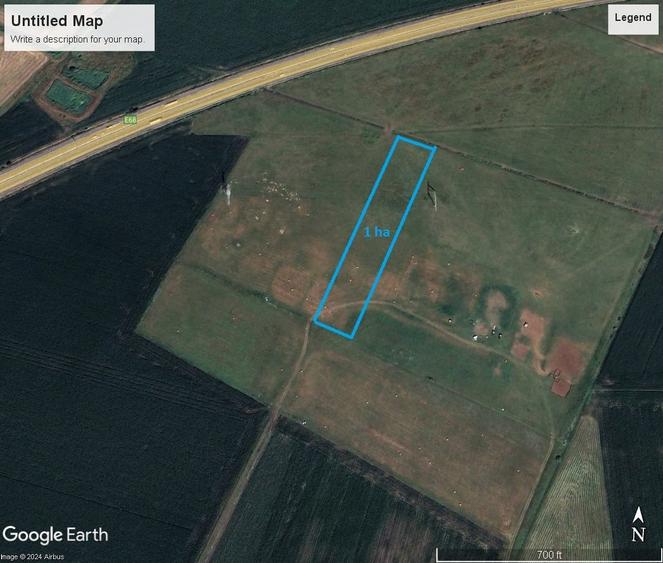 Teren agricol extravilan de 9666 mp, în Nord-Vest