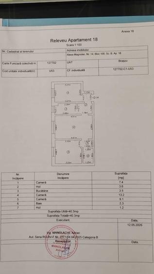 Apartament cu 3 camere semidecomandat în Florilor
