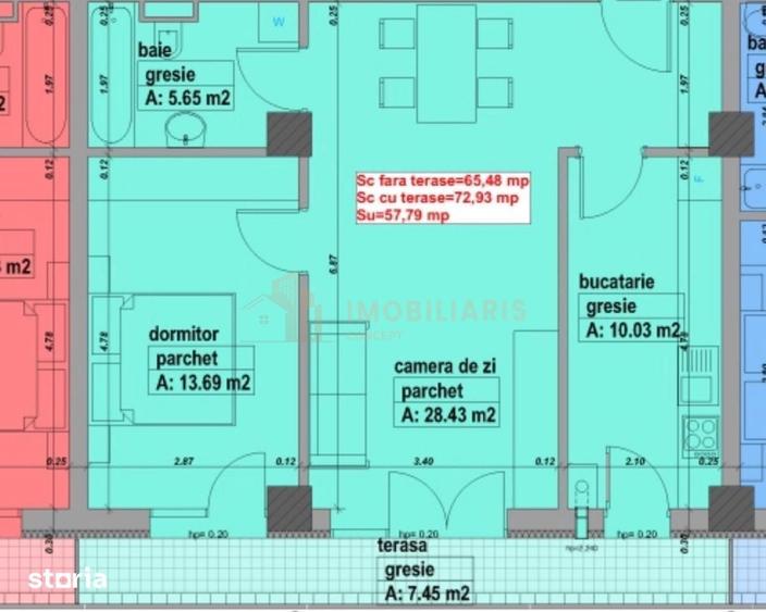 Apartament cu 2 camere în Republicii
