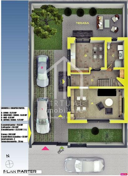 Casă cu 4 camere cu Teren 250 Mp în Central