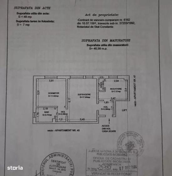 Apartament cu 2 camere semidecomandat în Central