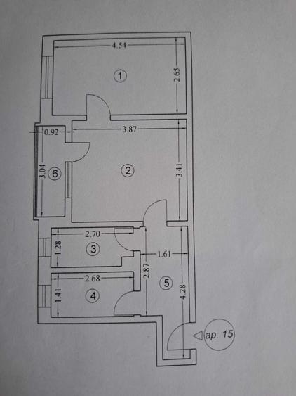 Apartament cu 2 camere semidecomandat în Palazu Mare